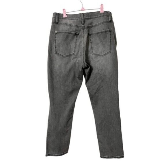 Yoga Jeans Faded Black Stretch Comfort Plus Size Women's Ankle Jeans 32x26 - Picture 2 of 6